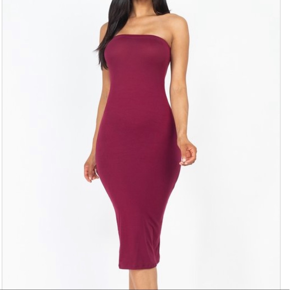 Bodycon Midi Tube Dress NWT